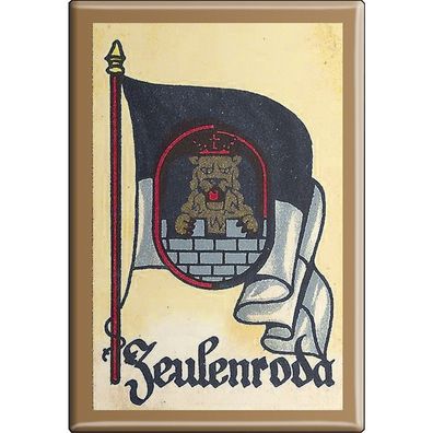 Kühlschrankmagnet - Wappen Zeulenroda - Gr. ca. 8 x 5,5 cm - 37555 - Magnet Küchenm