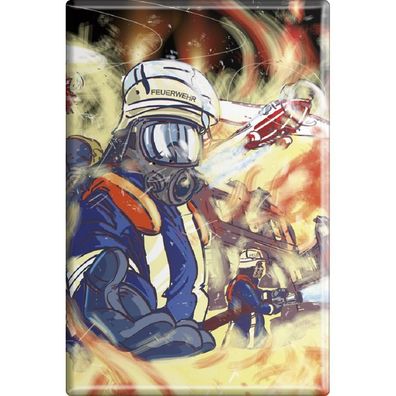 Magnet - Feuerwehr - Gr. ca8 x 5,5 cm - 38386 - Küchenmagnet