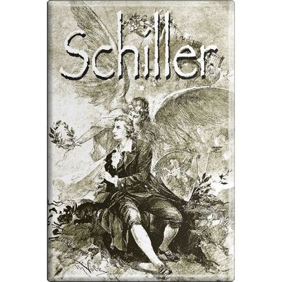 Magnet - Friedrich Schiller - Gr. ca. 8 x 5,5 cm - 38370 - Küchenmagnet