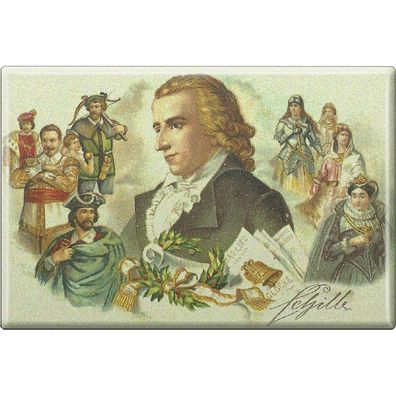 Magnet - Friedrich Schiller - Gr. ca. 8 x 5,5 cm - 38371