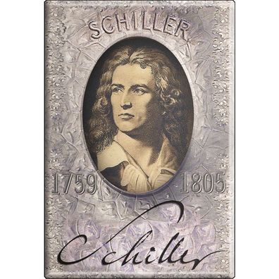 Magnet - Friedrich Schiller - Gr. ca. 8 x 5,5 cm - 38372 - Küchenmagnet