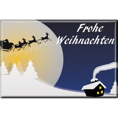 MAGNET - Frohe Weihnachten - Gr. ca. 8 x 5,5 cm - 37872 - Küchenmagnet
