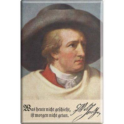 Magnet - JOHANN-WOLFGANG VON GOETHE - Gr. ca. 8 x 5,5 cm - 38366 - Küchenmagnet