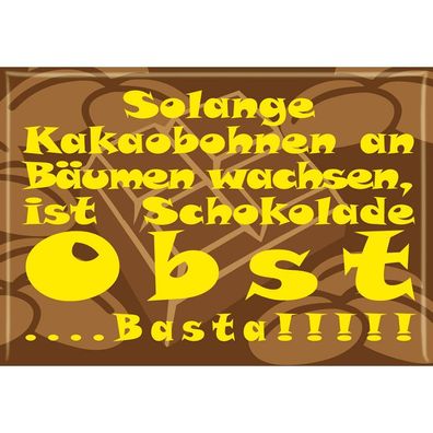 Magnet - Kakaobohnen ... OBST - Gr. ca. 8 x 5,5 cm - 38329 - Küchenmagnet