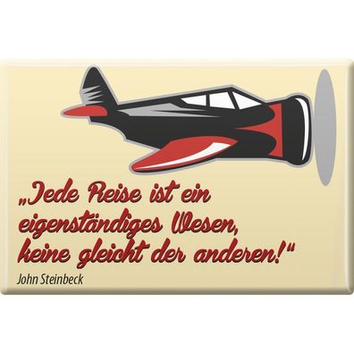 Magnet - Jede Reise... - Gr. ca. 8 x 5,5 cm - 38355 - Küchenmagnet