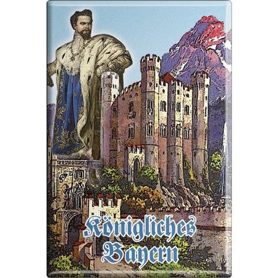 Magnet - KÖNIG LUDWIG BAYERN - Gr. ca. 8 x 5,5 cm - 38168 - Küchenmagnet