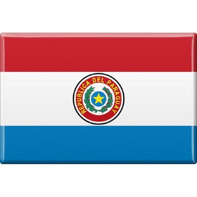 Magnet - Länderflagge Paraguay - Gr. ca. 8x5,5 cm - 37804 - Küchenmagnet