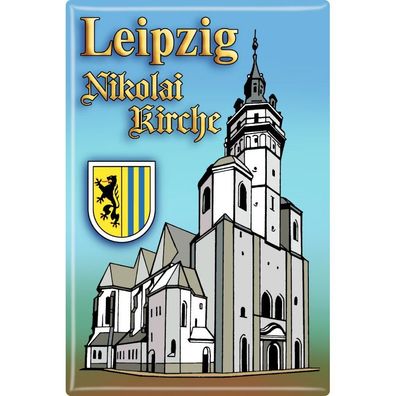 Magnet - Nikolai KIRCHE Leipzig - Gr. ca. 8 x 5,5 cm - 38171 - Küchenmagnet