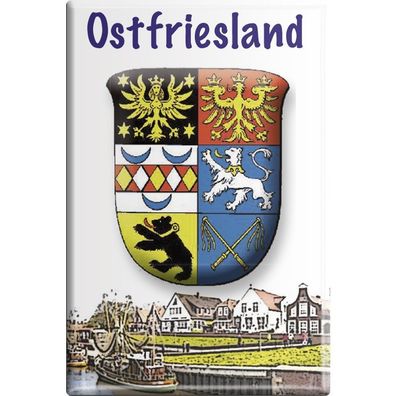 Magnet - Ostfriesland - Gr. ca. 8 x 5,5 cm - 38110 - Küchenmagnet