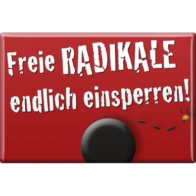 Magnet - Radikale Einsperren - Gr. ca. 8 x 5,5 cm - 38886 - Küchenmagnet