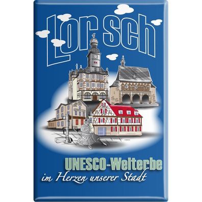Magnet - Unesco-Welterbe Lorsch - Gr. ca. 8 x 5,5 cm - 38775 - Kühlschrankmagnet Kü