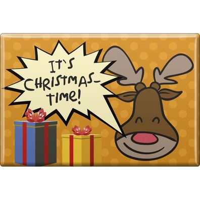 MAGNET - Weihnachten - It´s Christmastime - Gr. ca. 8 x 5,5 cm - 38232 - Küchenmagn