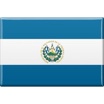 Magnetbutton Länderflagge &#x2022; EL Salvador &#x2022; NEU Gr. ca. 7,5cm x 5,5cm (3