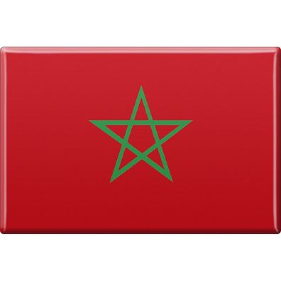 Magnetbutton Länderflagge &#x2022; Marokko &#x2022; NEU Gr. ca. 7,5cm x 5,5cm (38080