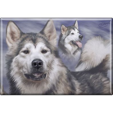Tiermagnet - Hund Husky - Kollektion Bötzel - Gr. ca. 8 x 5,5 cm - 38667 - Küchenma