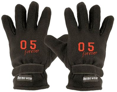 Handschuhe Fleece mit Einstickung 05 forever 56544 schwarz