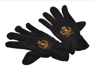 Handschuhe Fleece mit Einstickung Berlin Wappen mit Lorbeer 35998 schwarz
