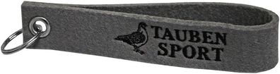 Filz-Schlüsselanhänger mit Einstickung Taube Taubensport Gr. ca. 17x3cm versch. Far