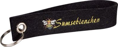 FILZ-SCHLÜSSELANHÄNGER mit Stick - Sumsebienchen - Gr. ca. 17x3cm - 14471 - Schlüs