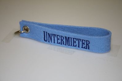 Filz-Schlüsselanhänger mit Stick - Untermieter - Gr. ca. 17x3cm - 14430