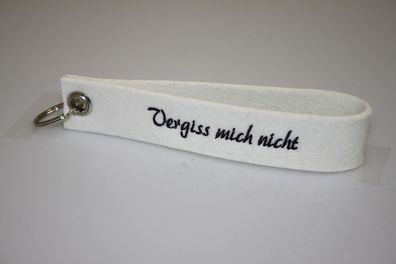 Filz-Schlüsselanhänger mit Stick - Vergiss mich nicht - Gr. ca. 17x3cm - 14431