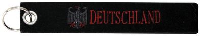 Filz-Schlüsselanhänger mit Stick Deutschland Gr. ca. 17x3cm 14160 schwarz