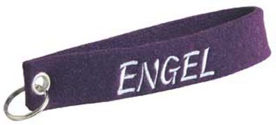 Filz-Schlüsselanhänger mit Stick Engel Gr. ca. 17x3cm 14260 violett