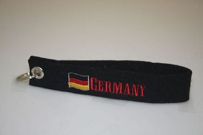 Filz-Schlüsselanhänger mit Stick Germany Gr. ca. 17x3cm 14229 schwarz