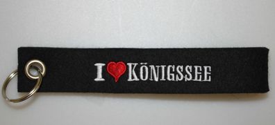 Filz-Schlüsselanhänger mit Stick I love Königssee Gr. ca. 17x3cm 14237 schwarz