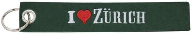Filz-Schlüsselanhänger mit Stick I love Zürich Gr. ca. 17x3cm 14192 schwarz