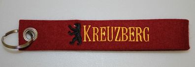 Filz-Schlüsselanhänger mit Stick Kreuzberg Gr. ca. 17x3cm 14300 rot