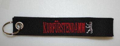 Filz-Schlüsselanhänger mit Stick Kurfürstendamm Gr. ca. 17x3cm 14299 schwarz
