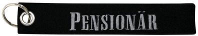 Filz-Schlüsselanhänger mit Stick Pensionär Gr. ca. 17x3cm 14077 Keyholder schwarz
