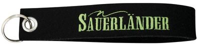 Filz-Schlüsselanhänger mit Stick Sauerländer Gr. ca. 17x3cm 14191 schwarz