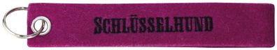 Filz-Schlüsselanhänger mit Stick Schlüsselhund Gr. ca. 17x3cm 14165 pink