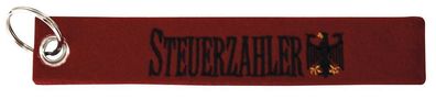Filz-Schlüsselanhänger mit Stick Steuerzahler Gr. ca. 17x3cm 14135 Keyholder rot