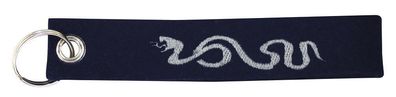 Filz-Schlüsselanhänger mit Stick Tattoo Schlange Gr. ca. 17x3cm 14172 schwarz