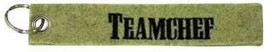 Filz-Schlüsselanhänger mit Stick Teamchef Gr. ca. 17x3cm 14137 Keyholder lind