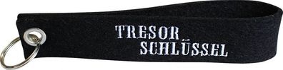 Filz-Schlüsselanhänger mit Stick Tresorschlüssel Gr. ca. 17x3cm 14168 schwarz