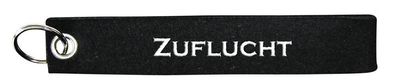 Filz-Schlüsselanhänger mit Stick Zuflucht Gr. ca. 17x3cm 14141 schwarz