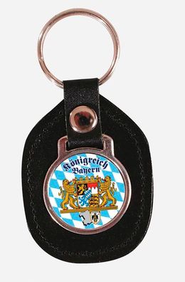 Leder Schlüsselanhänger mit Emblem - Bayern - 02231