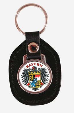 Leder Schlüsselanhänger mit Emblem - Bayern - 06216