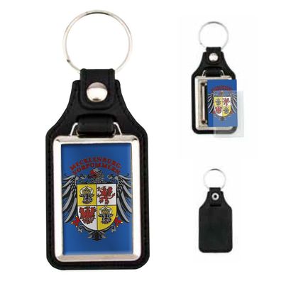 Leder-Schlüsselanhänger mit Motiv - Mecklenburg-Vorpommern Wappen - 06205 - Gr. ca
