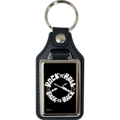 Leder-Schlüsselanhänger mit Motiv – Back to Back – 0627/2 aus der Serie ROCK