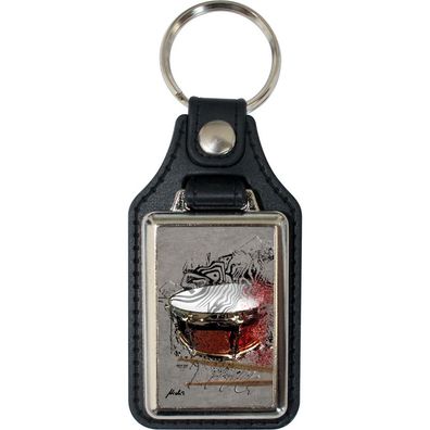 Leder-Schlüsselanhänger mit Motiv – Bursted Snare – 06271/9 aus der Serie ROCK