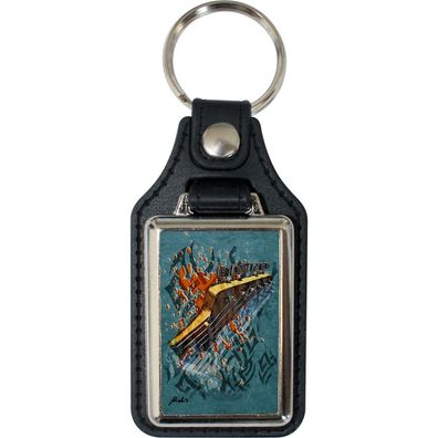 Leder-Schlüsselanhänger mit Motiv – Cross fire – 06272/6 aus der Serie ROCK YO