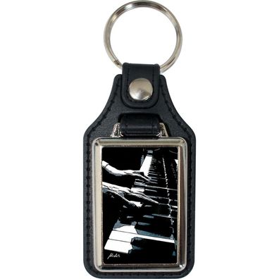 Leder-Schlüsselanhänger mit Motiv – Piano Hands – 06274/4 aus der Serie ROCK Y