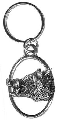Metall-Schlüsselanhänger - JAGD EBER - Gr. ca. 7 x 3 cm - 13251
