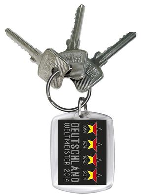 Schlüsselanhänger - 4 STERNE Weltmeister Deutschland - 13502