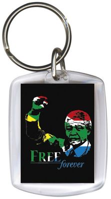 Schlüsselanhänger - Der Kampf war sein Leben - NELSON Mandela - Gr. ca. 6x4cm - 13